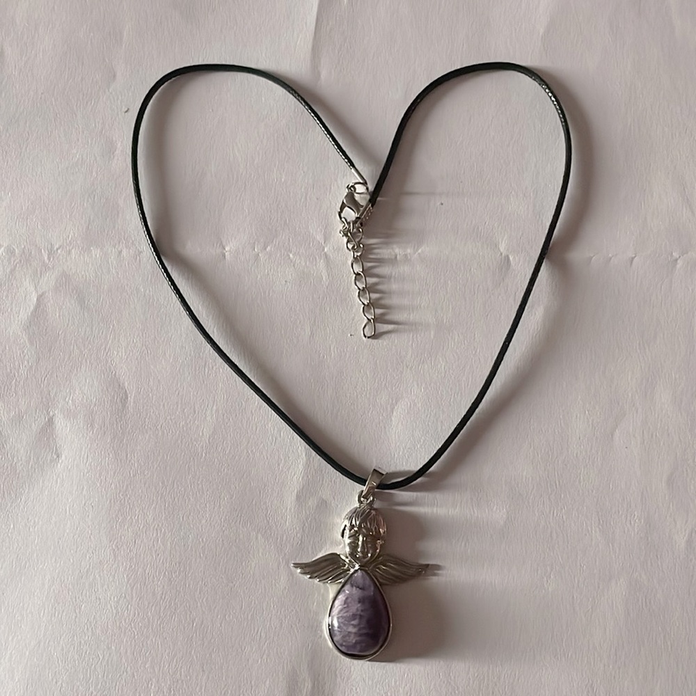 Amethyst Angel Necklace